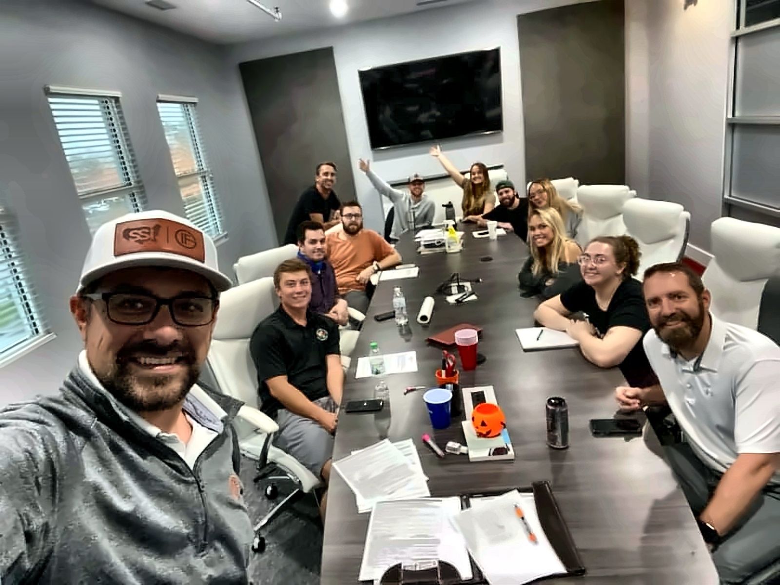 The Senior Solutions team around the boardroom table